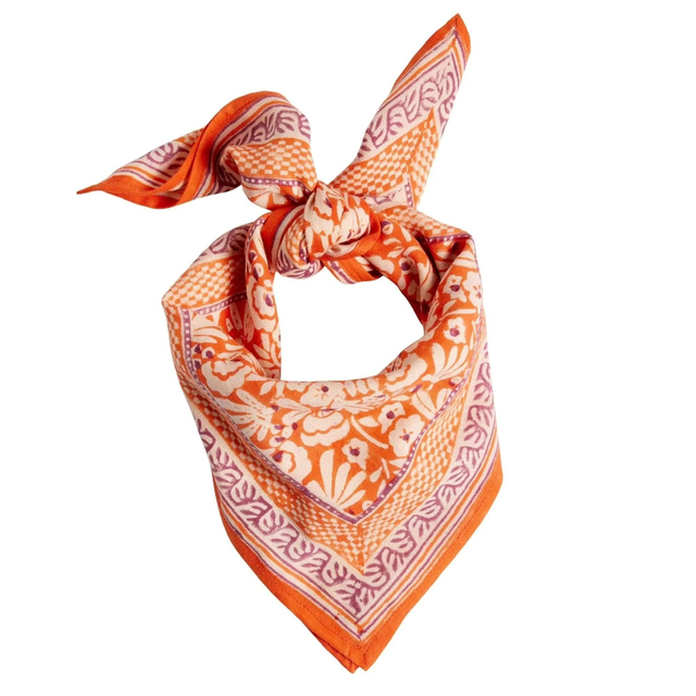 Foulard Iris clementine - Bonheur du jour 