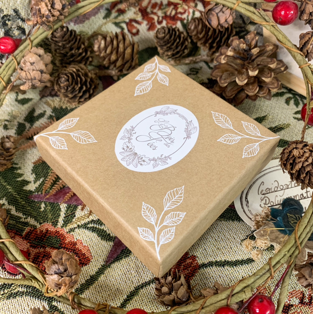 Écrin GM - Kraft brun feuillage