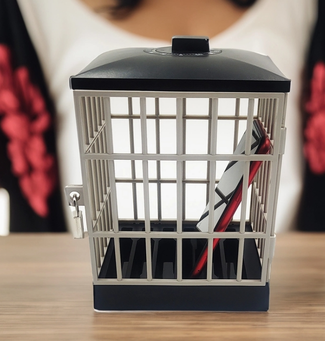 Prison pour téléphone avec minuteur et clé