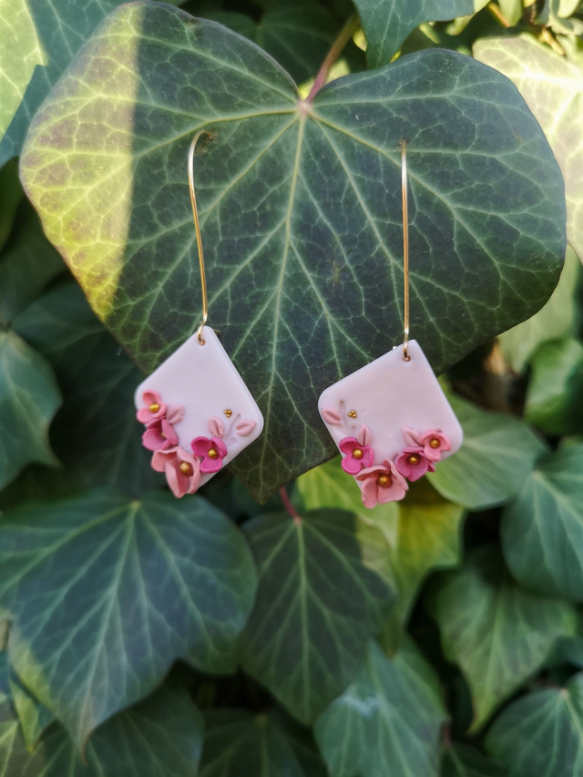  Collection Florale Rosée du Jardin - Boucles d'oreilles Paola