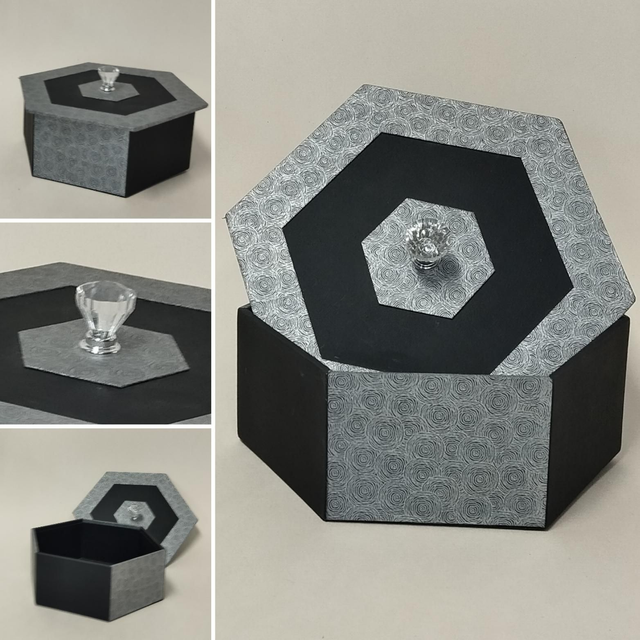 Boîte hexagonale N&amp;B