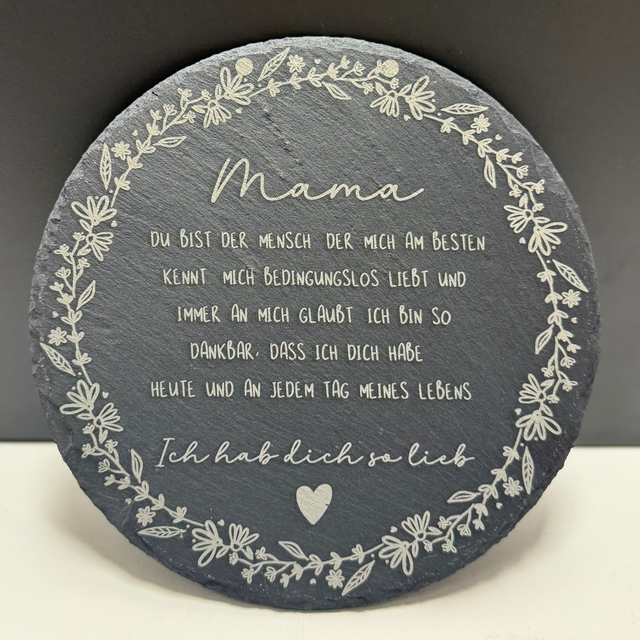 Schieferplatte Mama .. 
