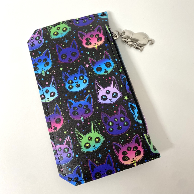 Bright Alien Cats Purse  