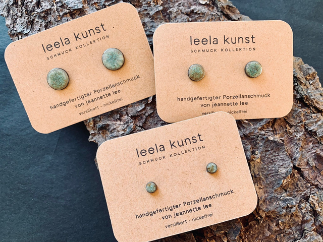 Turquoise Porcelain Earrings | Ceramic Ear Studs, Turquoise Gemstone