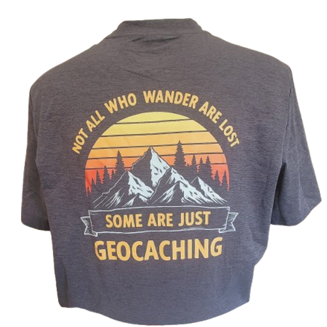 Tee-shirt "Some are just Geocaching" (Motif au dos)
