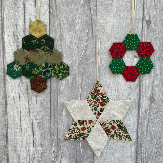 English paper piecing- Christmas decor