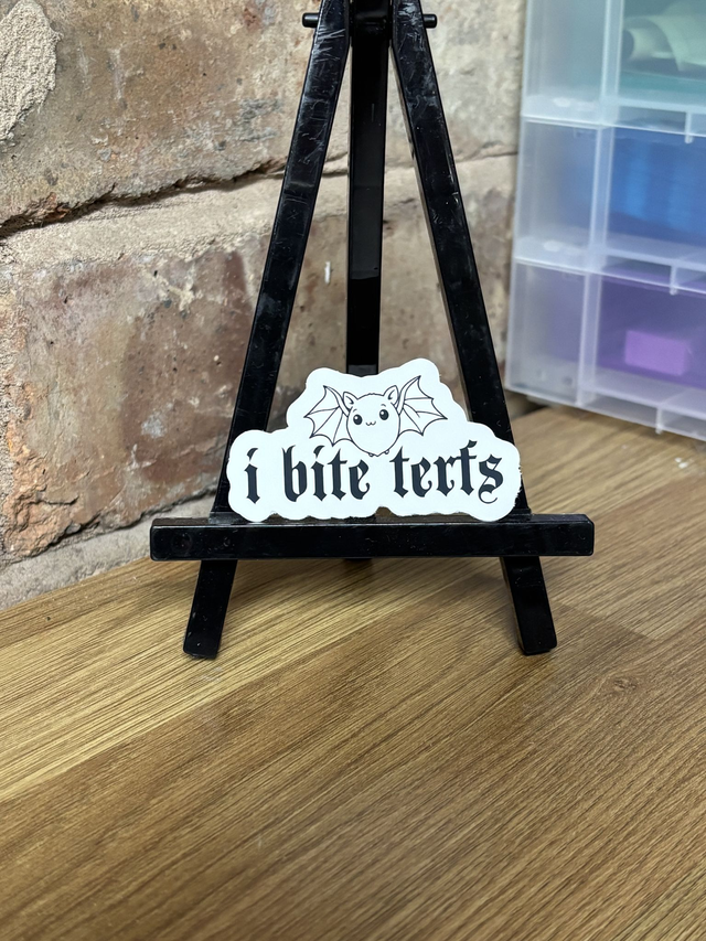 I Bite Terfs Sticker