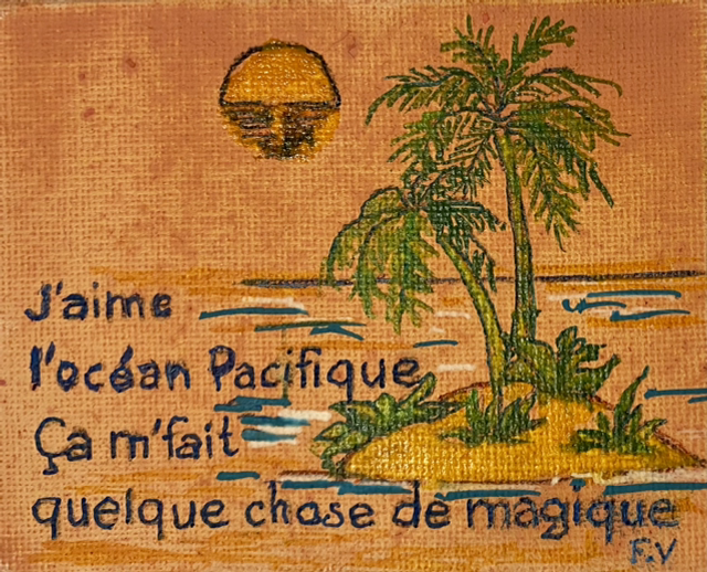 Magnet « J’aime l’océan pacifique » Montagné