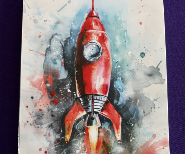 Plain Note Pad Rocket Red