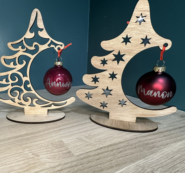 Boule de Noël 6cm personnalisée Prénom 