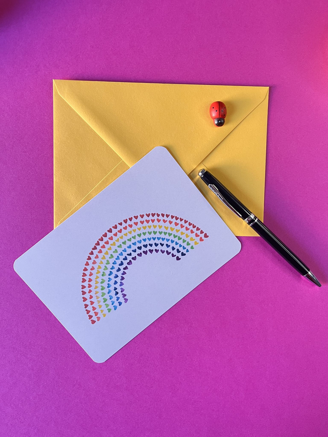 Carte de vœux "Arc en ciel"