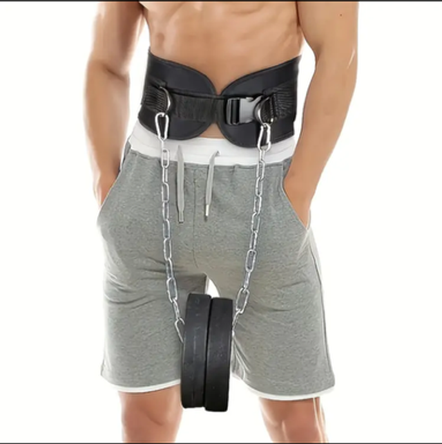 Ceinture de fitness pesante réglable avec chaînes 