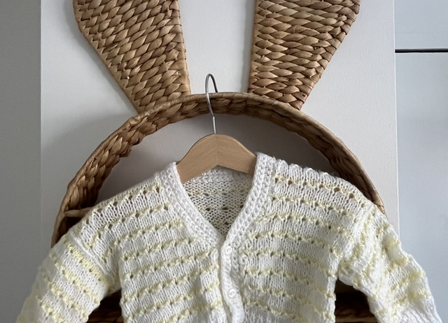 Yellow &amp; white crop Cardi 