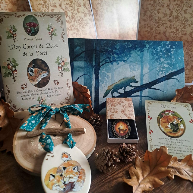 🍁Coffret de la Forêt avec suspension et Broches à choisir 