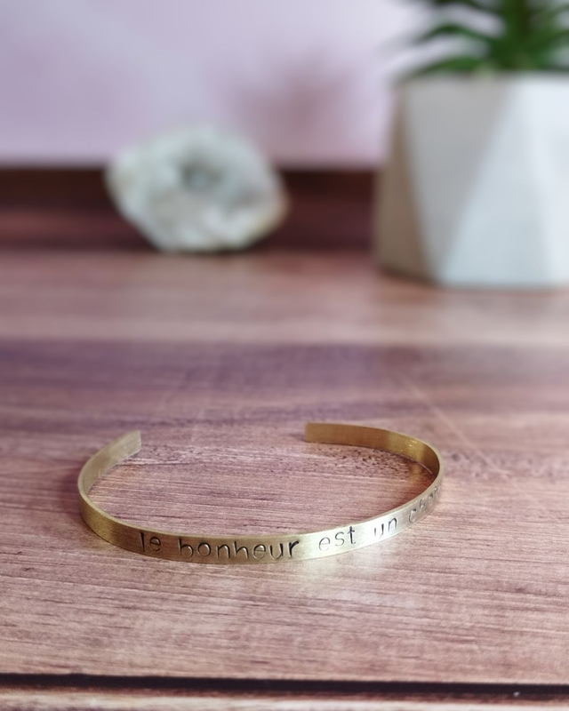 Bracelet mantra &quot;Le bonheur est un choix&quot;