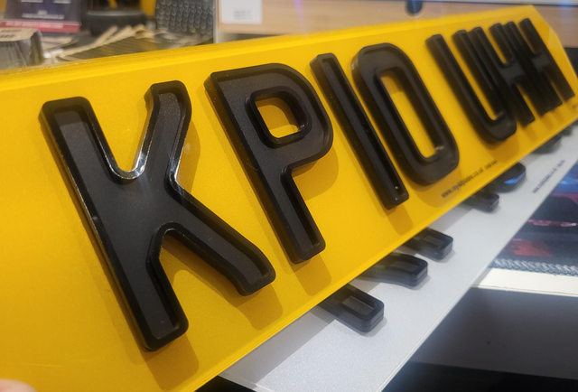 6mm Matte Black &amp; Gloss Black Ghost Outline 4D 