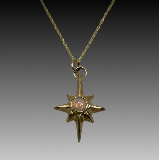 9ct Gold Sirius Star pendant with Opal