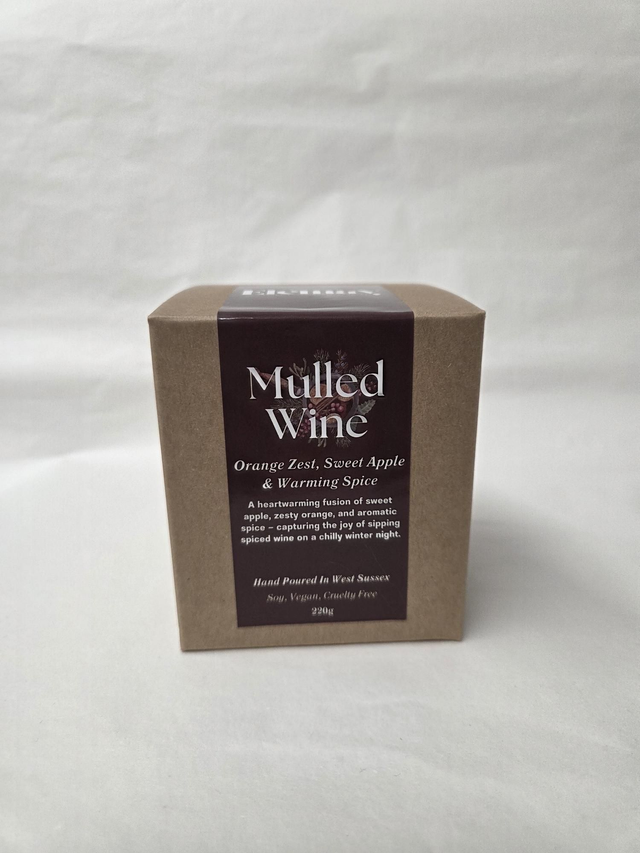 Mulled Wine Refillable Glass Jar Soy Wax Candle - ES-025