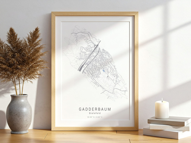 Bielefeld Gadderbaum Stadtkarte | Druck | Poster