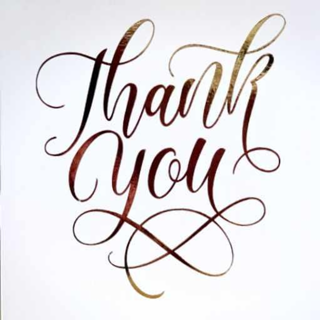 Thank You Gold Foil