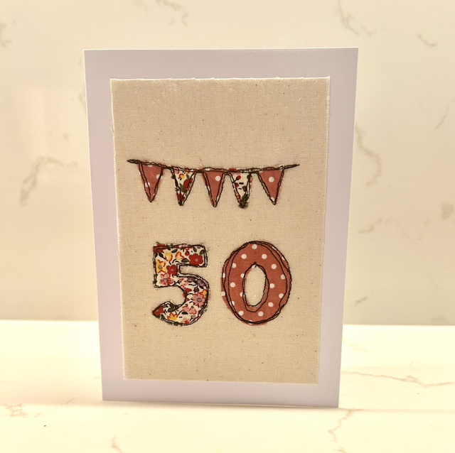 Free motion embroidery with appliqué special year (pinks) 