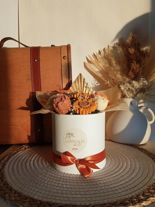 🍂 Bouquet de fleurs en cire « Douceur d’Automne »