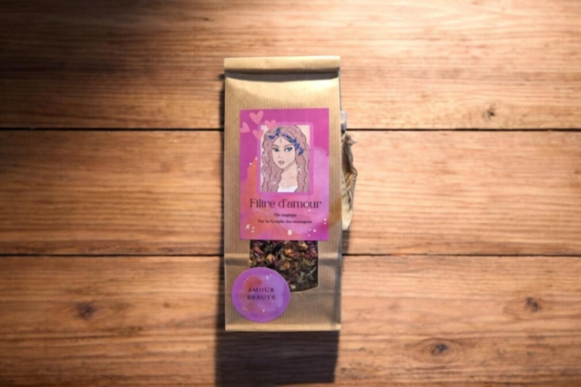 Filtre d'amour - infusion de feuilles de thés blanc et plantes