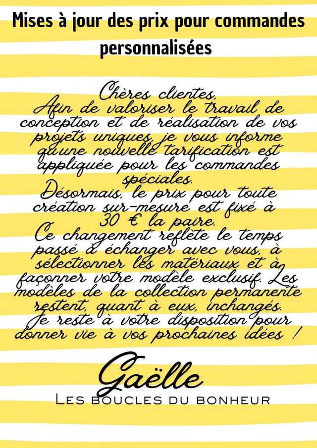 Pré commande création personnalisée