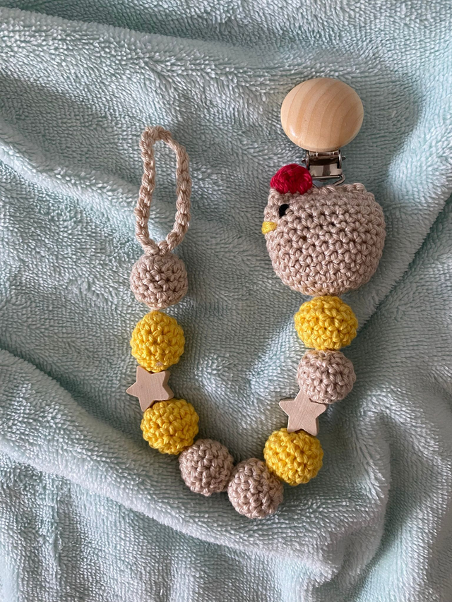 Attache-sucette Poule 