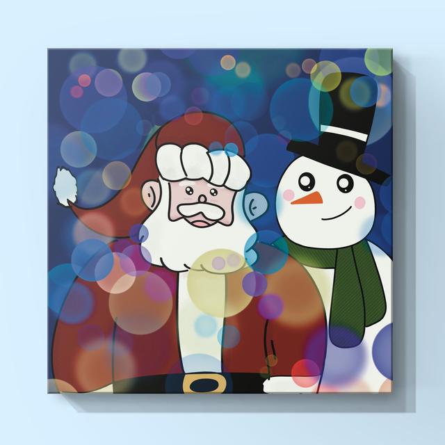 PERE NOEL ET BONHOMME DE NEIGE