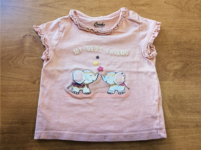 T-shirt éléphants 12 mois