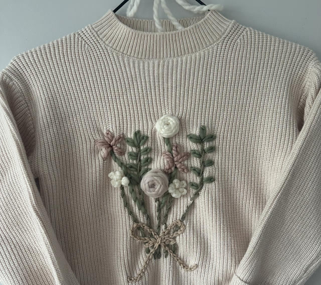 Floral Bouquet - Blush Jumper
