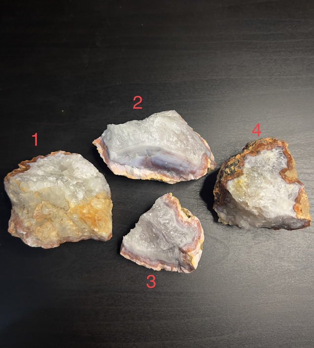 Géodes d’agate rouge