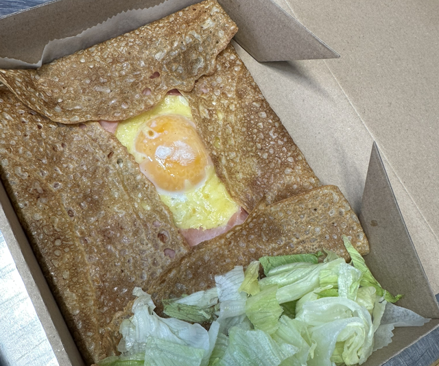 Savoury crepes ham chz