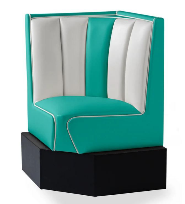 retro dinerbanken Bel Air model 60/60 corner
