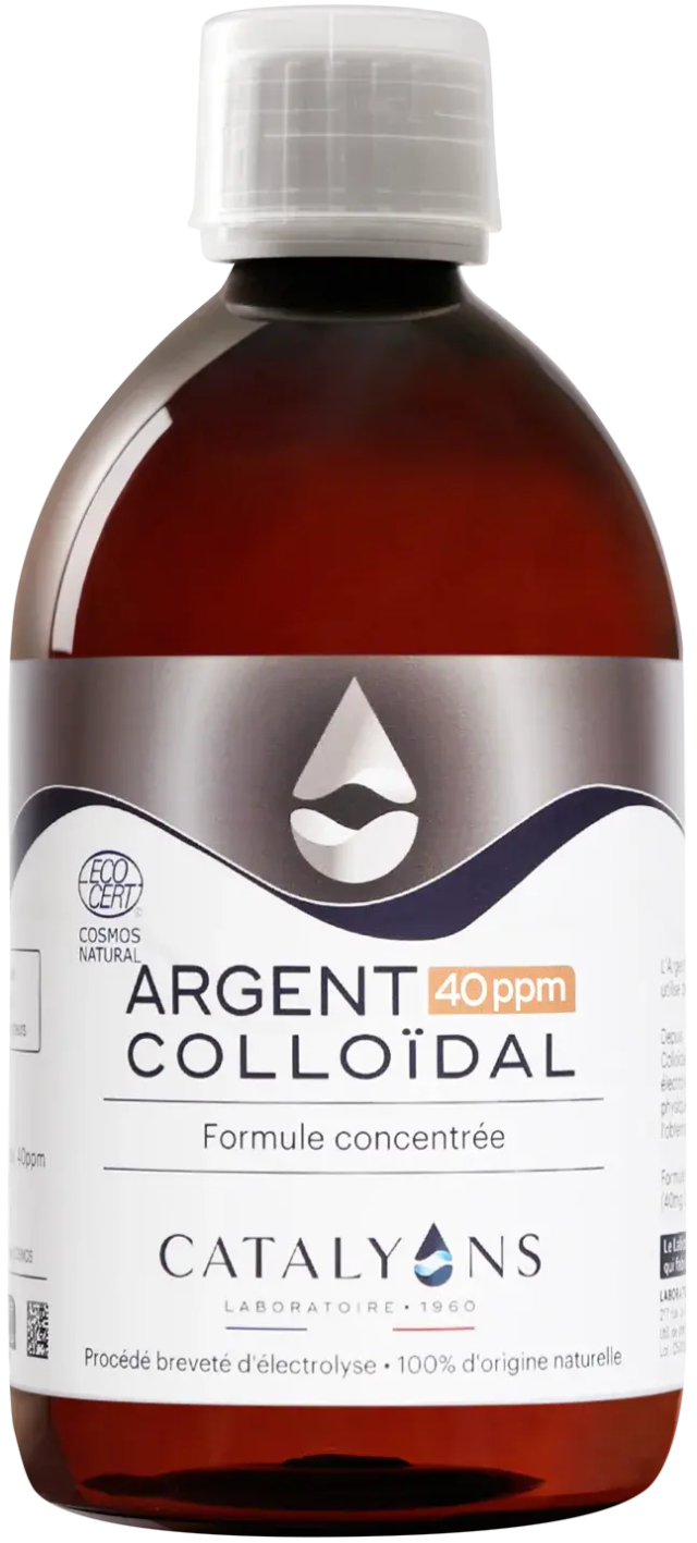 Argent colloïdal 40 ppm - Oligo-élément 500 ml - Catalyons 