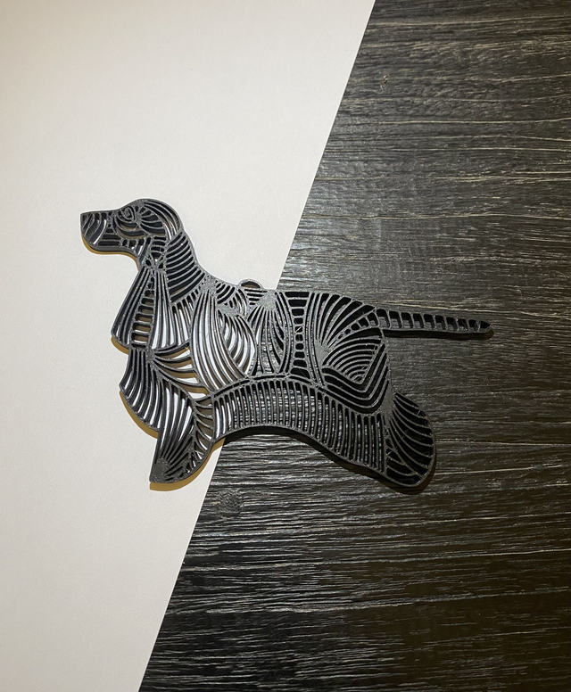 3D - English Cocker Black Sparkle