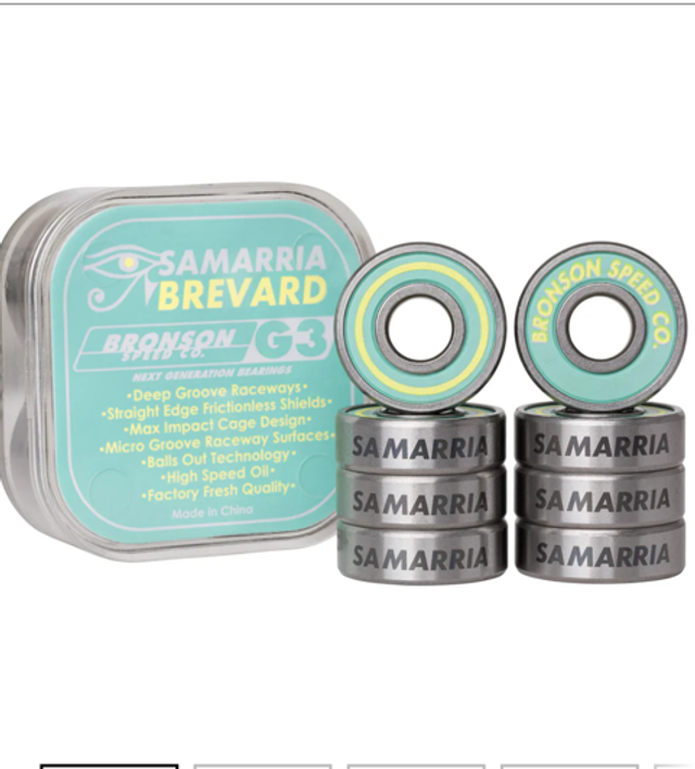 Bronson Speed Co. Samarria Brevard Pro G3 Skateboard Bearings 