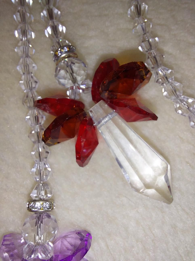 Red &amp; Orange Angel suncatcher 