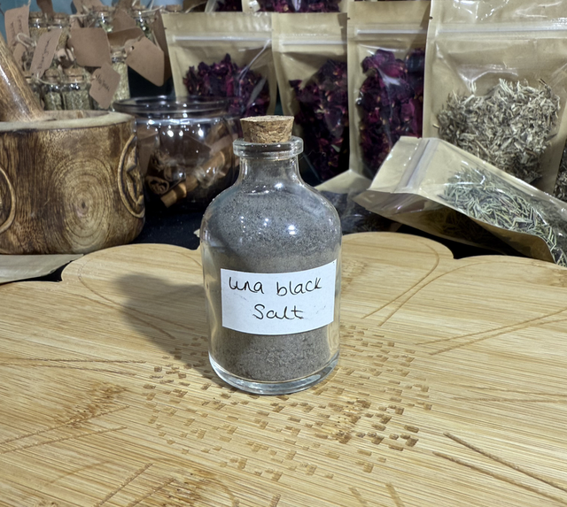 Una’s homemade black salt