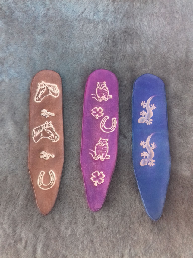 Marque pages cuir série animaux