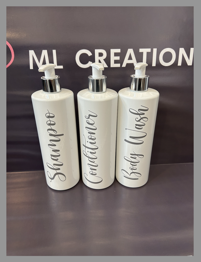 White 500ml Pump Bottles