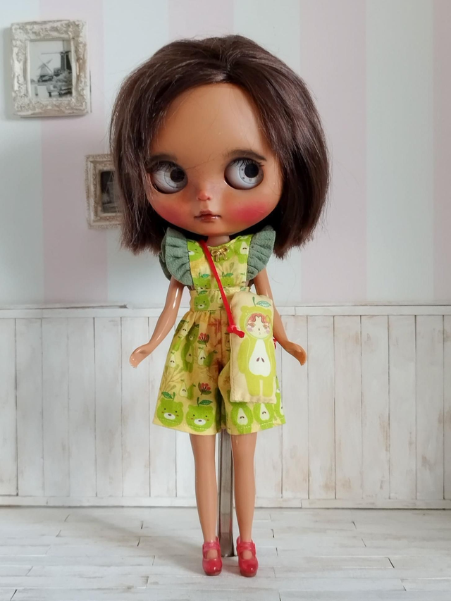 Frutoso Pear Jumpsuit for Blythe dolls 