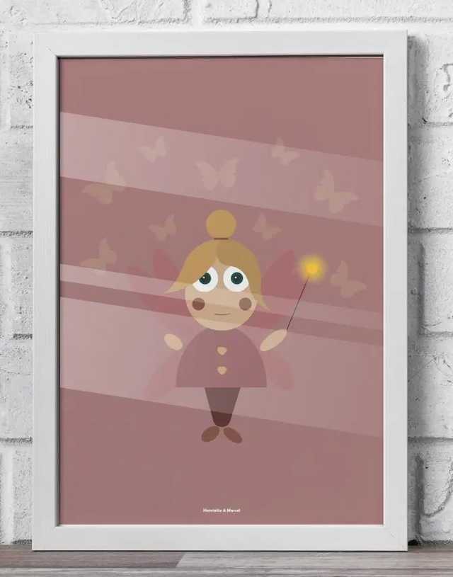 05 - Carte postale enfant fée