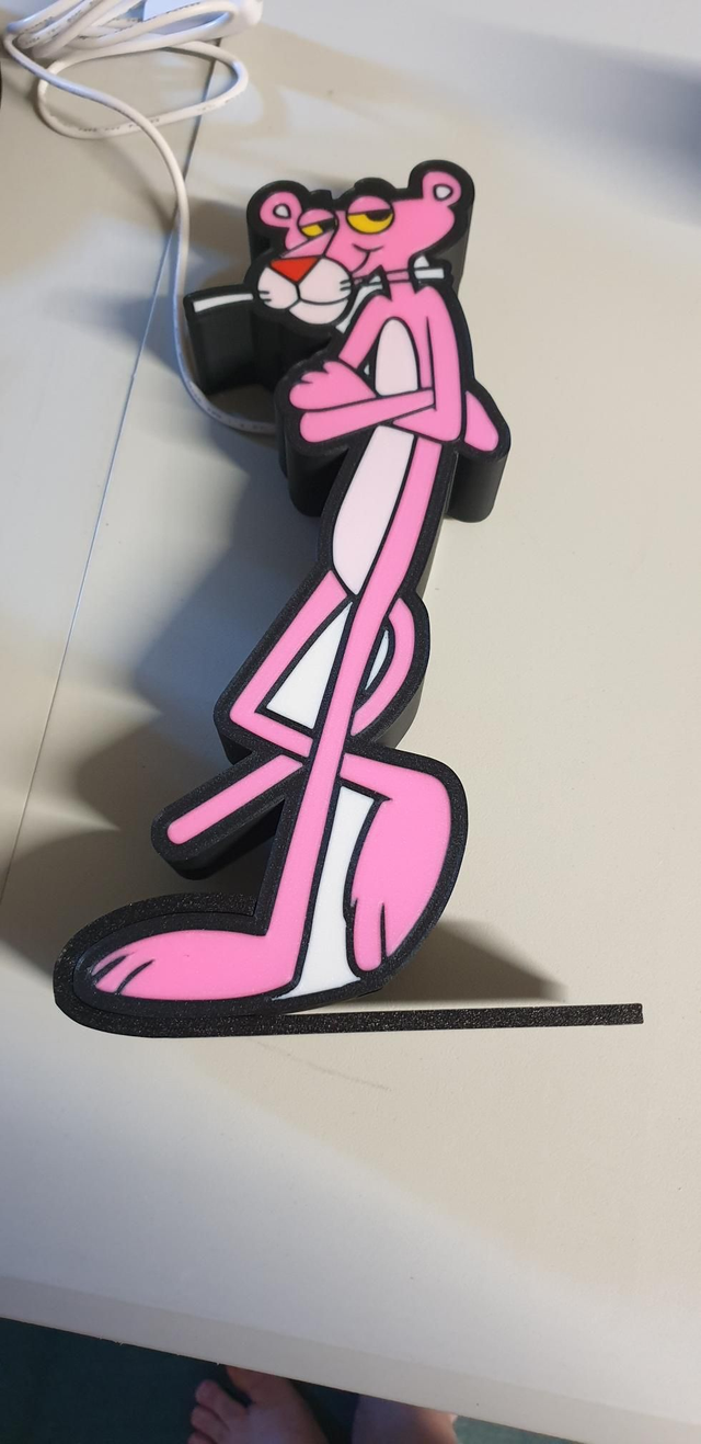 Lampe panthère rose