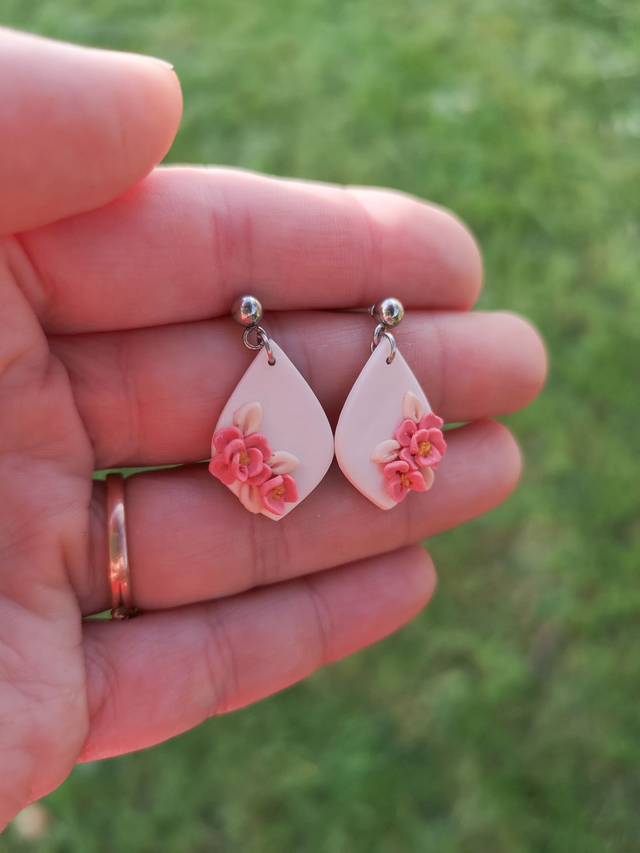 Collection Florale Jardin de Corail - Boucles d'oreilles Coline