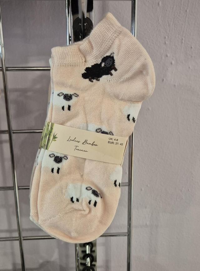 Sheep Bamboo Trainer Socks