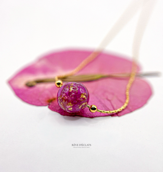 Collier - Fleur de bougainvillier