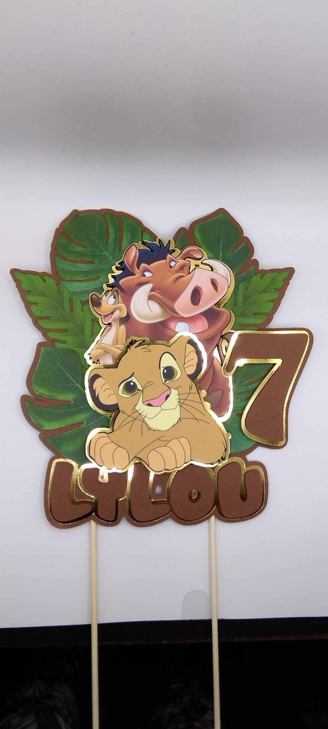 Cake topper thème "Le Roi Lion"