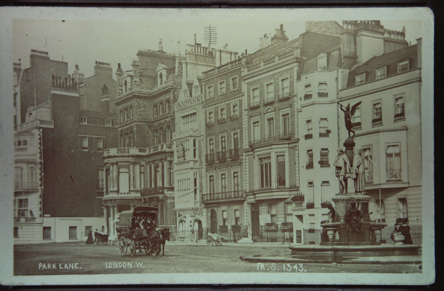 Park Lane, London W. Antique  postcard Card No. FK. S. 1343  Our Ref: A198